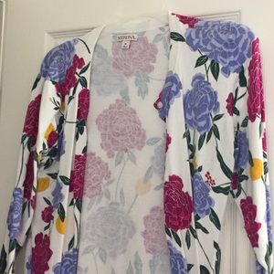 Floral cardigan, worn once